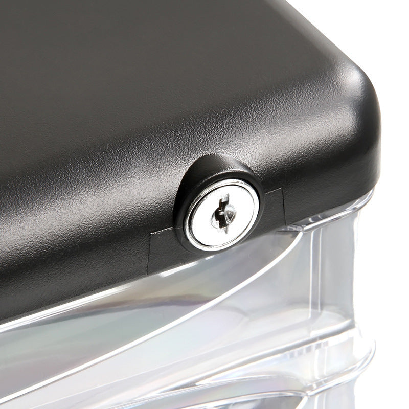 Layer Transparent Drawer With Lock Desktop File Cabinet