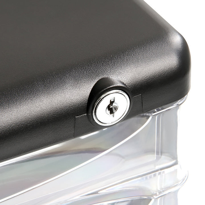 Layer Transparent Drawer With Lock Desktop File Cabinet