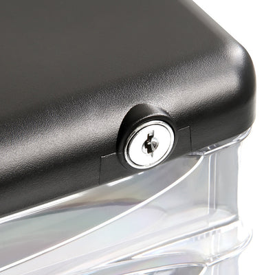 Layer Transparent Drawer With Lock Desktop File Cabinet