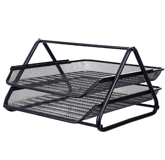 Iron Three Layer File Tray Office Supplies Multi-functional File Holder