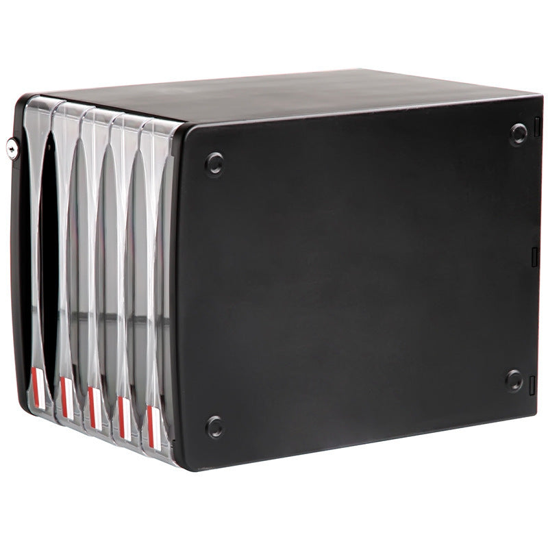 Layer Transparent Drawer With Lock Desktop File Cabinet